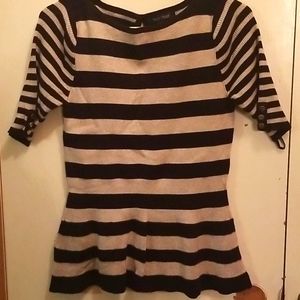 Striped Gold and Black Knit Sweater